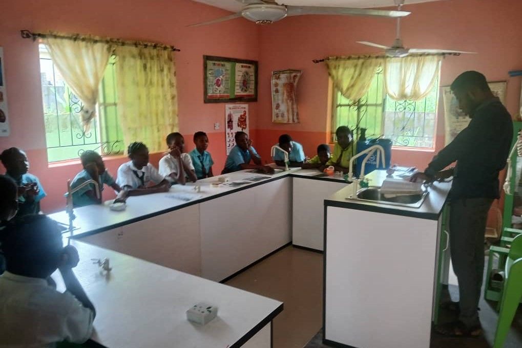 Diamondville's modern science and biology laboratory