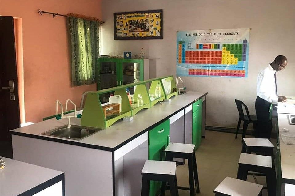 Diamondville's well-equipped science laboratory