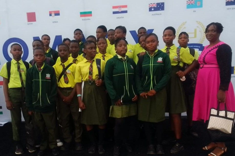 Diamondville students at a Model UN educational outing